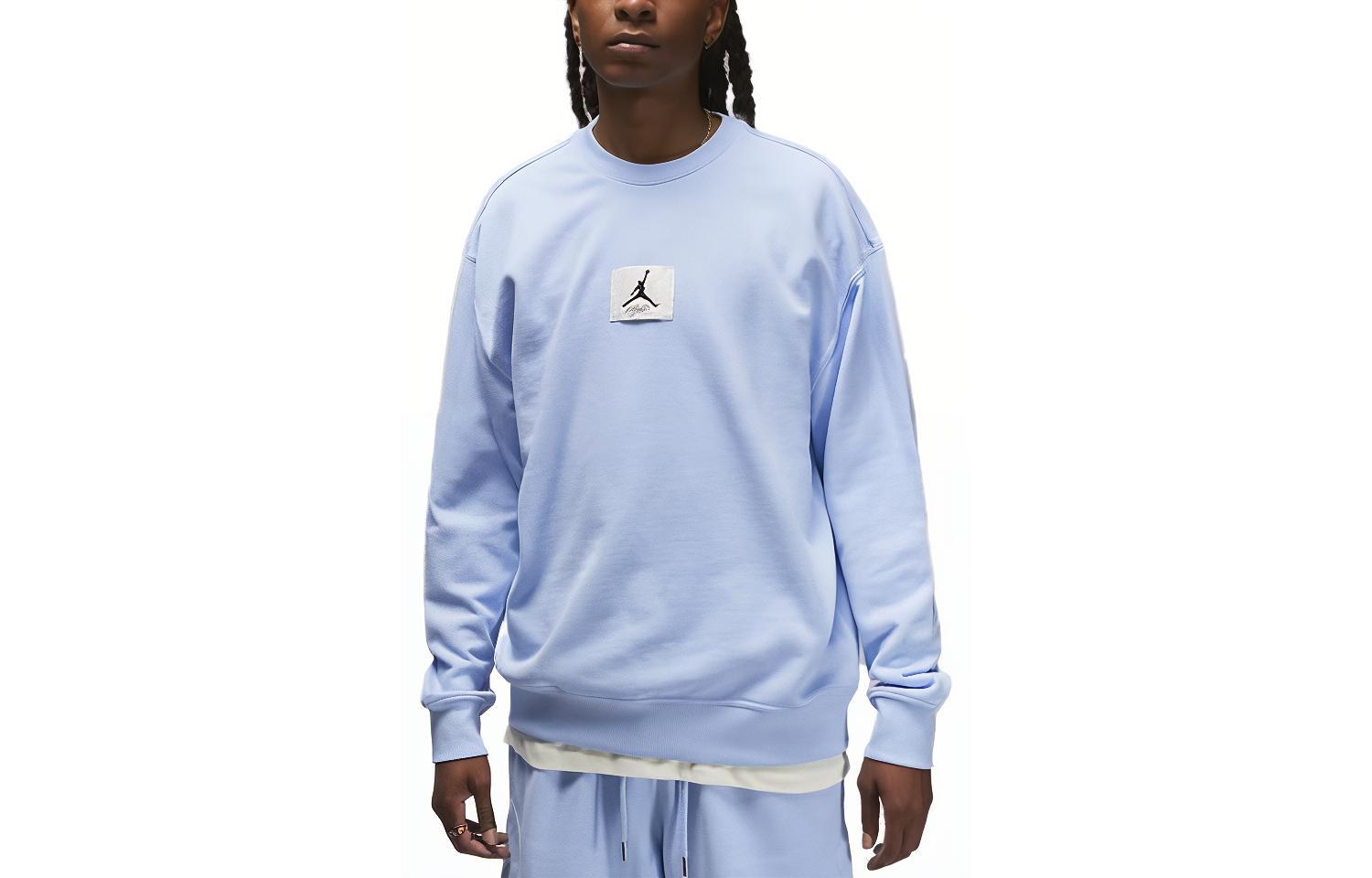 Jordan Essentials Logo Crewneck Sweatshirt Royal Blue ( Loose Fit) FB6932-425