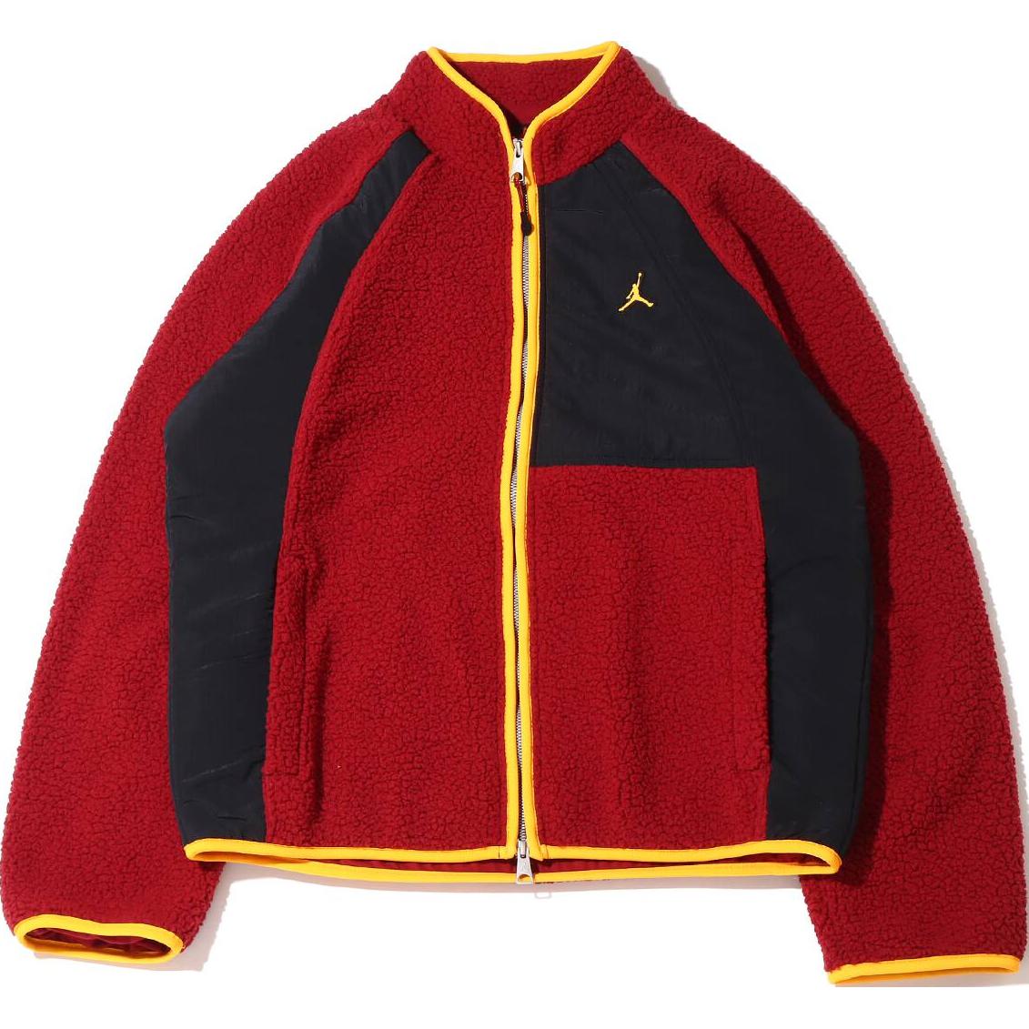 Jordan Essentials Logo Embroidered Fleece Jacket Red () DV1584-680