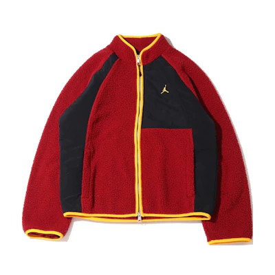 Jordan Essentials Logo Embroidered Fleece Jacket Red () DV1584-680