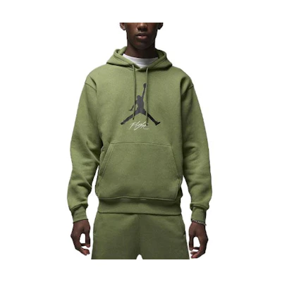 Jordan Essentials Logo Graphic Hoodie Oil Green () FD7545-340