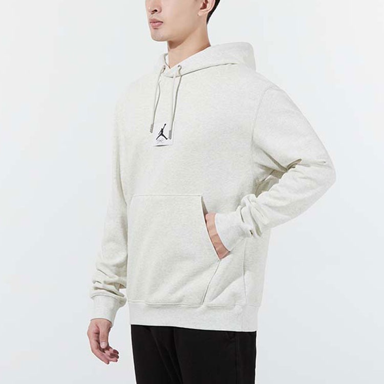 Jordan Essentials Logo Hoodie White Casual Fleece Long Sleeve - Fall Edition. DA9817-141 圖 6