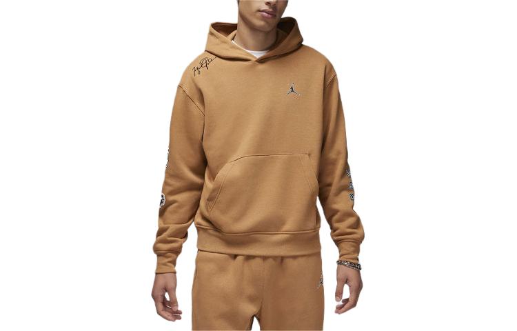 Jordan Essentials Logo Patterned Hoodie Brown () FN4618-231