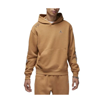 Jordan Essentials Logo Patterned Hoodie Brown () FN4618-231