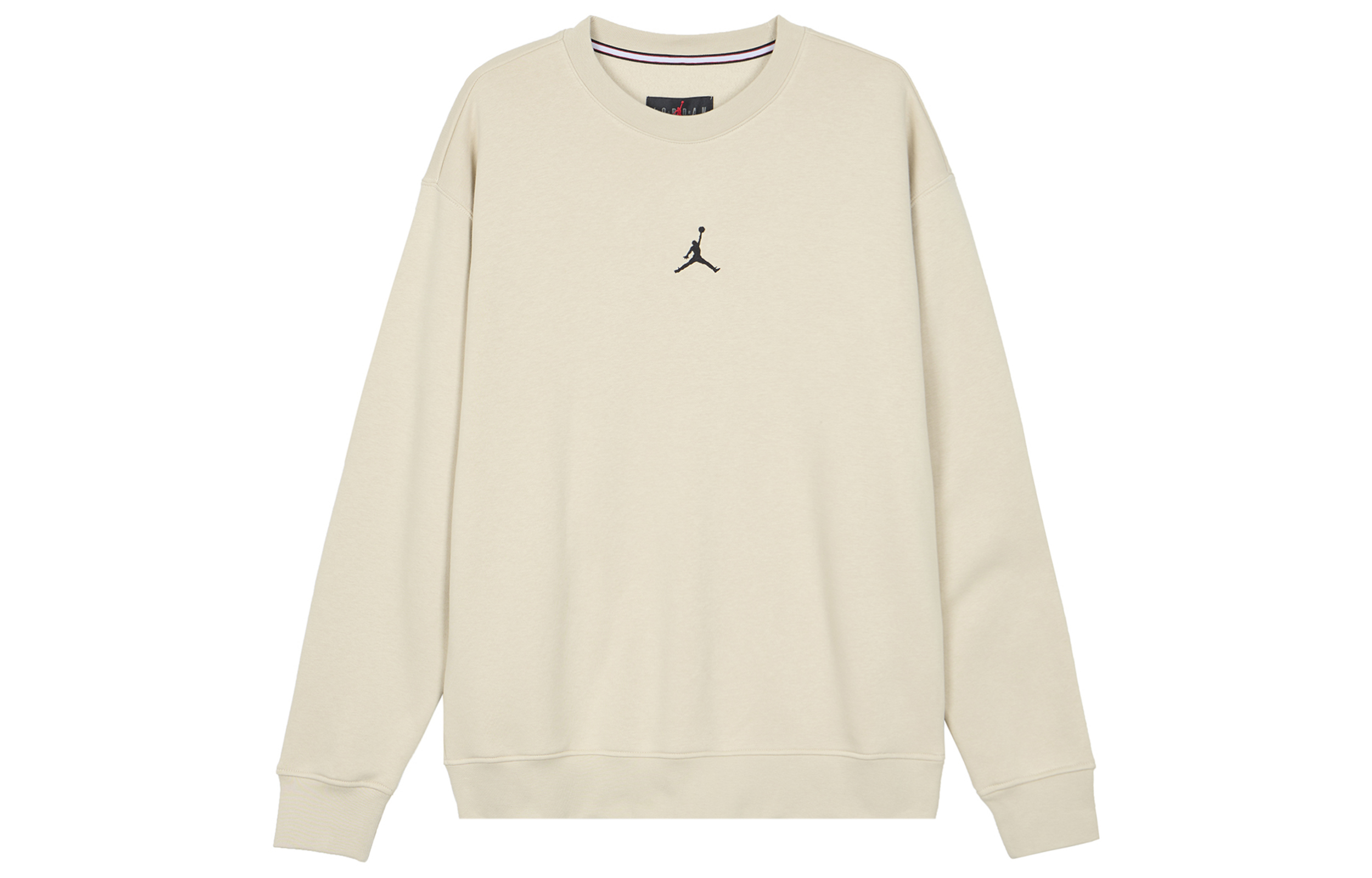 Jordan Essentials Logo Printed Crewneck Fleece Sweatshirt Yellow Ochre FV8451-282