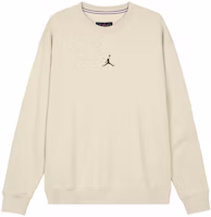 Jordan Essentials Logo Printed Crewneck Fleece Sweatshirt Yellow Ochre FV8451-282 Jordan Essentials Logo Printed Crewneck Fleece Sweatshirt Yellow Ochre FV8451-282