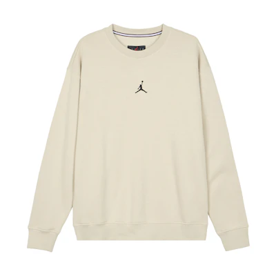 Jordan Essentials Logo Printed Crewneck Fleece Sweatshirt Yellow Ochre FV8451-282