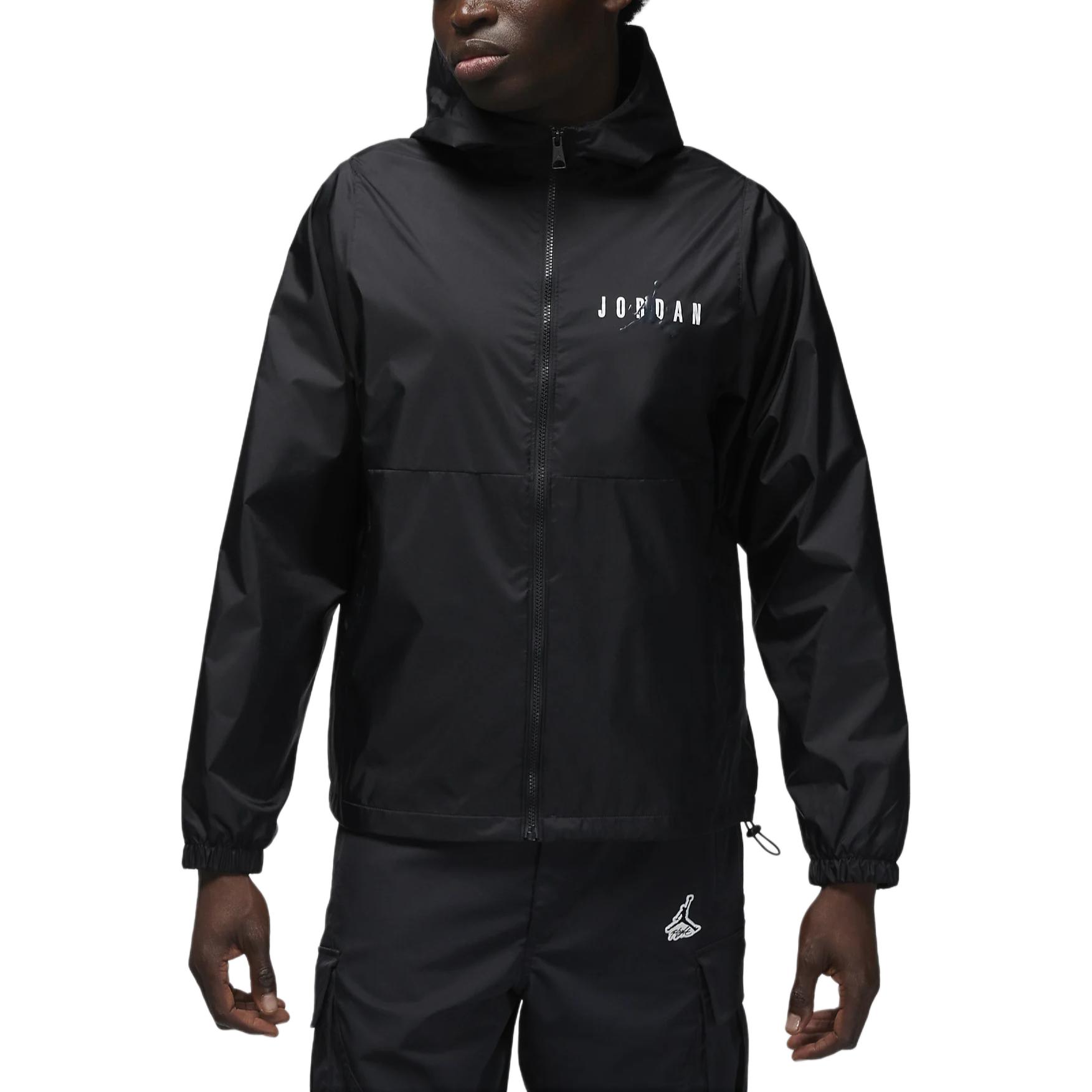 Jordan Essentials Logo Printed Hoodie Jacket Black ( Casual Outerwear) DV7650-011