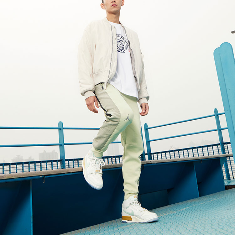 Cheap Jordan Essentials MA-1 Reversible Flight Logo Jacket - Light Gray DA9797-104