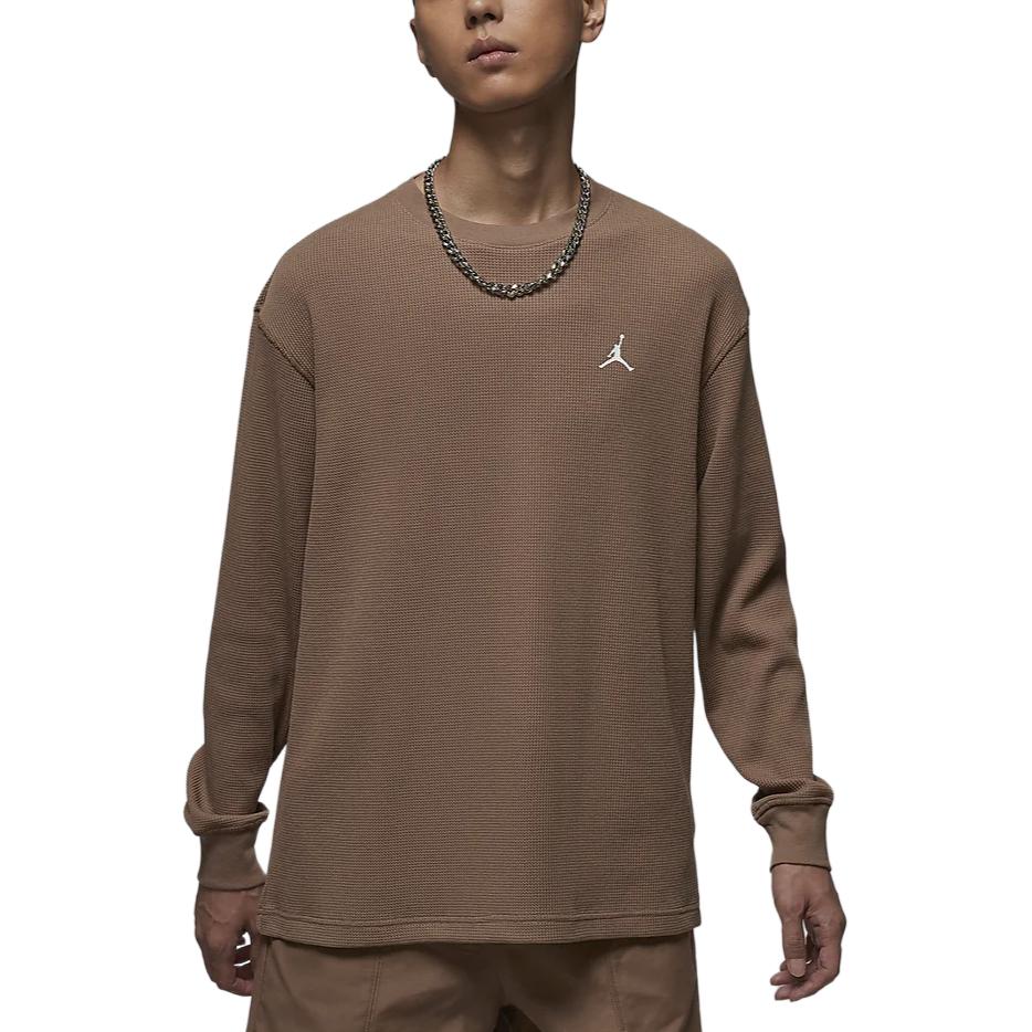 Jordan Essentials Oversized Sweatshirt Brown/Sail Casual and Cozy Wear FV7457-223