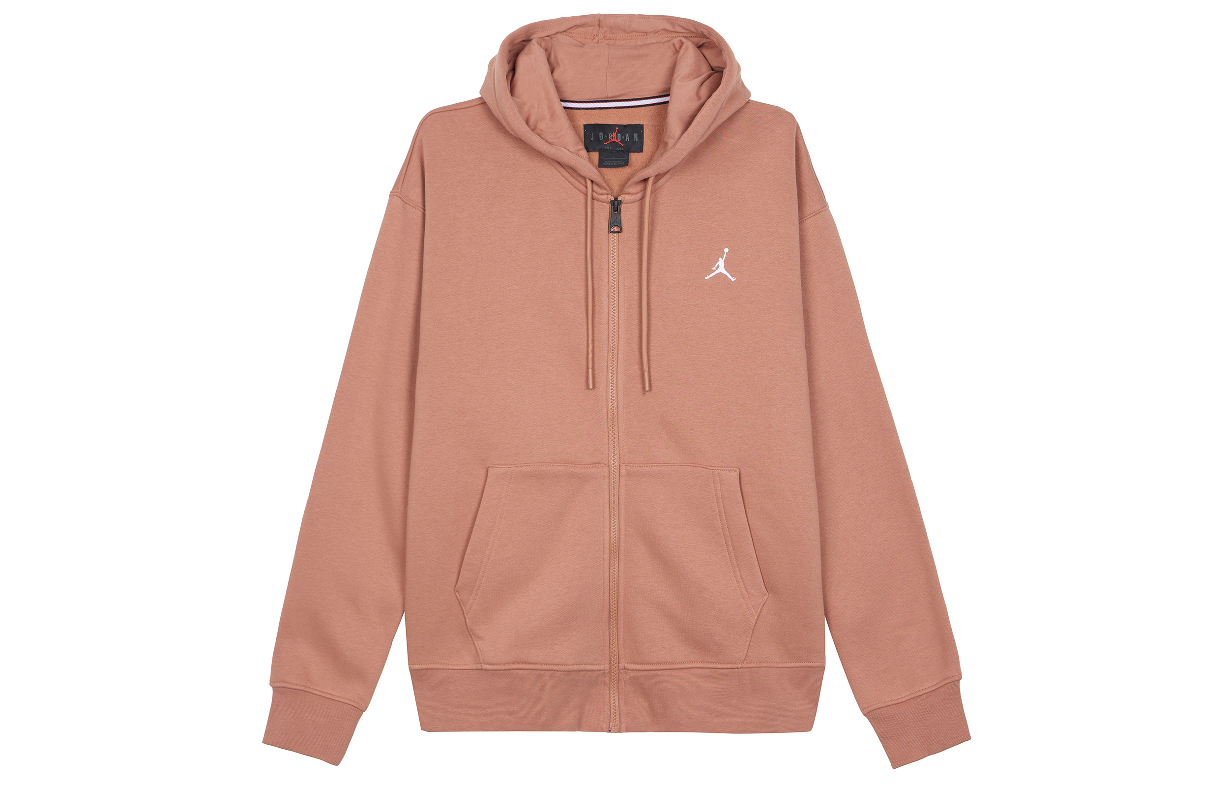 Jordan Essentials Solid Color Fleece Zip Hoodie Red Orange FJ7772-810