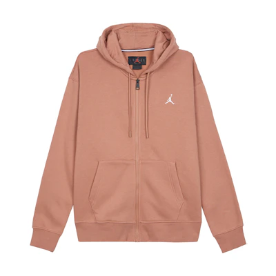 Jordan Essentials Solid Color Fleece Zip Hoodie Red Orange FJ7772-810