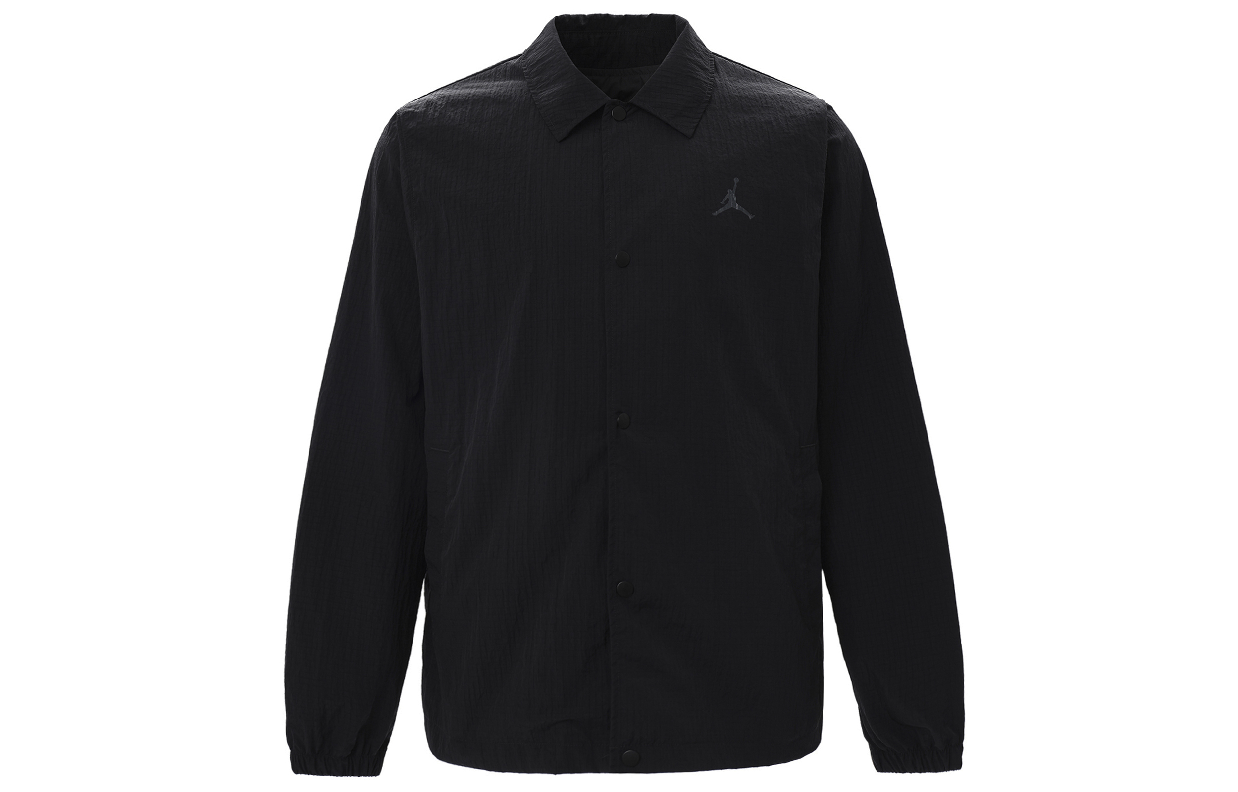 Jordan Essentials Solid Color Polo Collar Casual Long Sleeve Jacket Black () FN4542-010