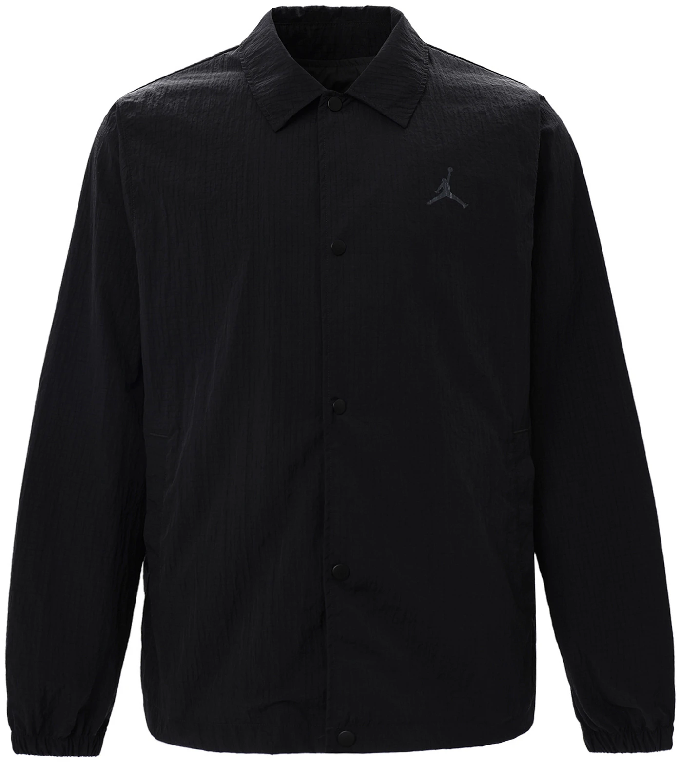 jordan-essentials-solid-color-polo-collar-casual-long-sleeve-jacket-black-fn-4542-010