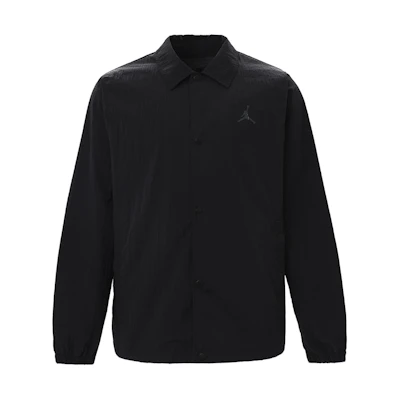 Jordan Essentials Solid Color Polo Collar Casual Long Sleeve Jacket Black () FN4542-010
