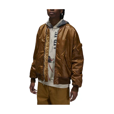 Jordan Essentials Solid Color Zip-Up Jacket Deep Brown Long Sleeve FN6543-231