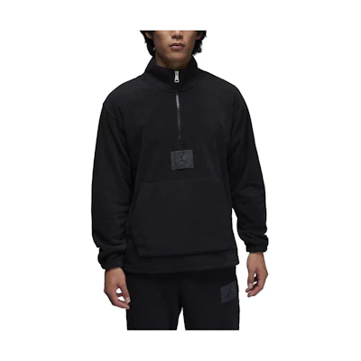 Jordan Essentials Solid Half-Zip Pullover Sweatshirt Black FD7864-010