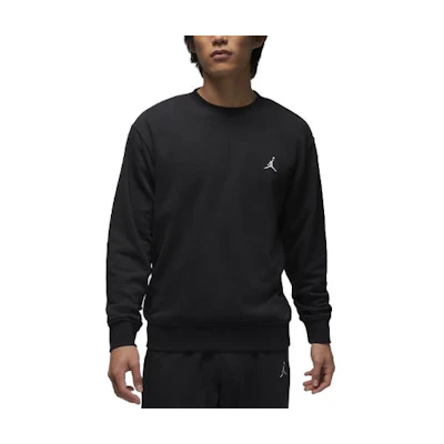 Jordan Essentials Solid Logo Crewneck Loose Sweatshirt Men’s Black FQ1864-010