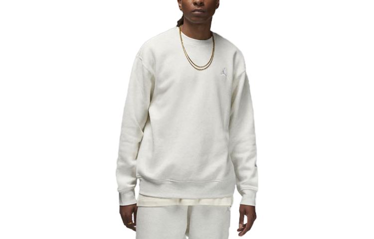 Jordan Essentials Solid Logo Crewneck Sweatshirt White () FJ7776-133