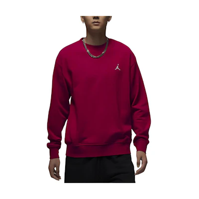 Jordan Essentials Solid Logo Fleece Crewneck Sweatshirt Gym Red FQ1864-687