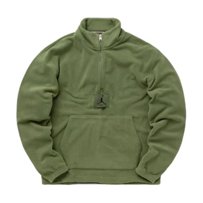 Jordan Essentials Solid Logo Half-Zip Fleece Sweatshirt Green FD7863-340