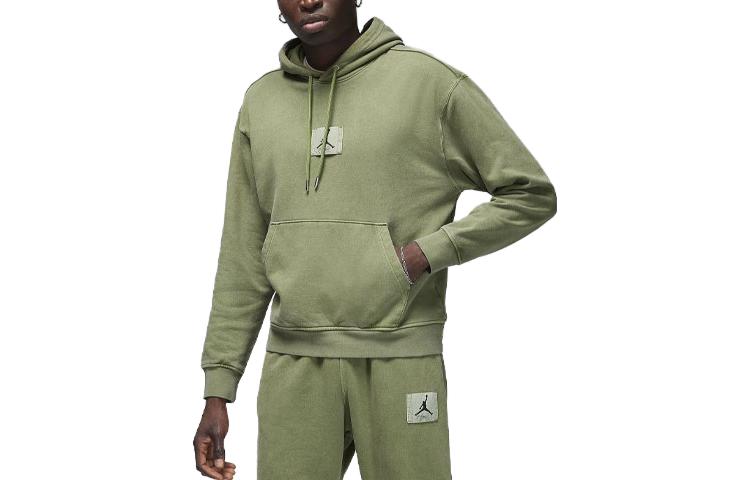 Jordan Essentials Solid Logo Hoodie Light Olive FB7290-340