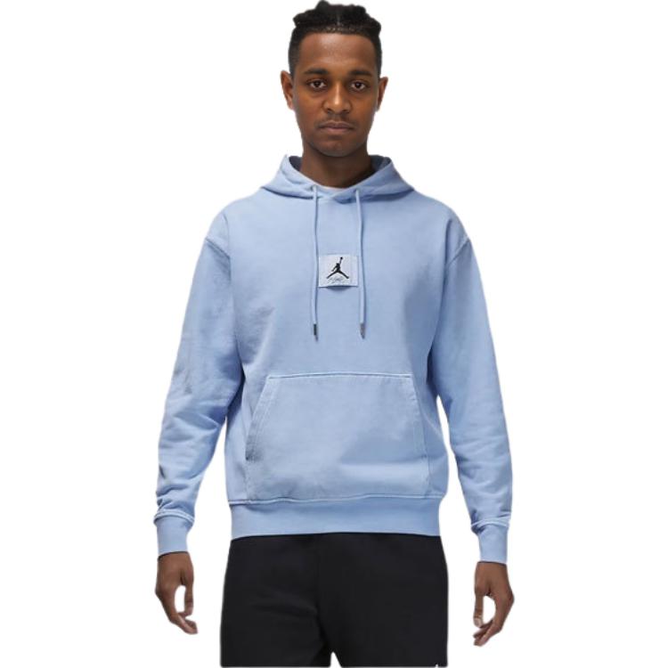 Shop Jordan Essentials Logo Hoodie Lengan Panjang Biru FB7291-425