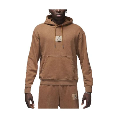 Jordan Essentials Solid Logo Patch Hoodie Brown FB7290-281