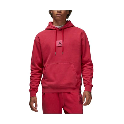 Jordan Essentials Solid Logo Patch Pullover Hoodie Red FB7290-619