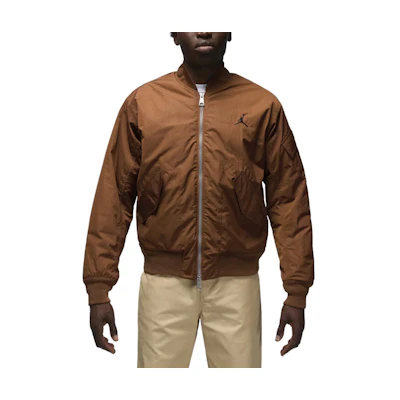 Jordan Essentials Solid Logo V-Neck Full-Zip Jacket Brown FB7316-281