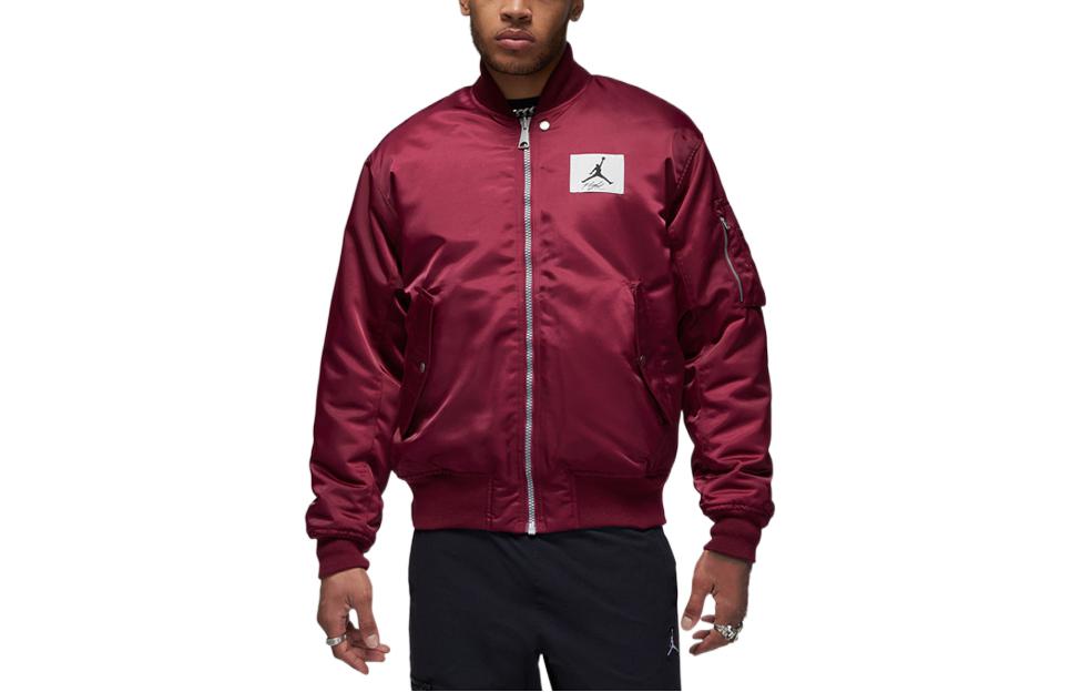 Shop Jordan Essentials Statement Reversible Baseball Jacket Merah Cherrywood. DQ7345-680