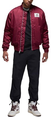 Jordan Essentials Statement Reversible Baseball Jacket Merah Cherrywood. DQ7345-680 Details for Jordan Essentials Statement Reversible Baseball Jacket Merah Cherrywood. DQ7345-680