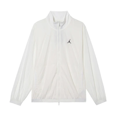 Jordan Essentials Waterproof Letter Print Breathable Jacket White FV7300-133