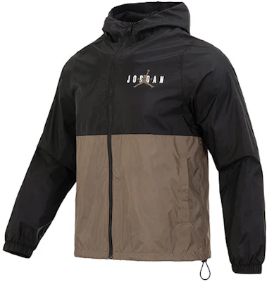 乔丹基础款拼接连帽外套棕黑色印花Logo设计 DV7651-010 Order 乔丹基础款拼接连帽外套棕黑色印花Logo设计 DV7651-010