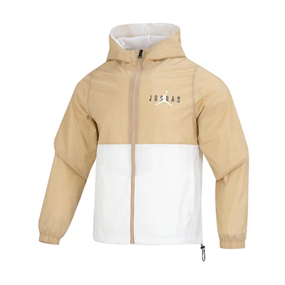 Jordan Essentials Woven Windbreaker Jacket White Yellow Casual Hoodie DV7651-277