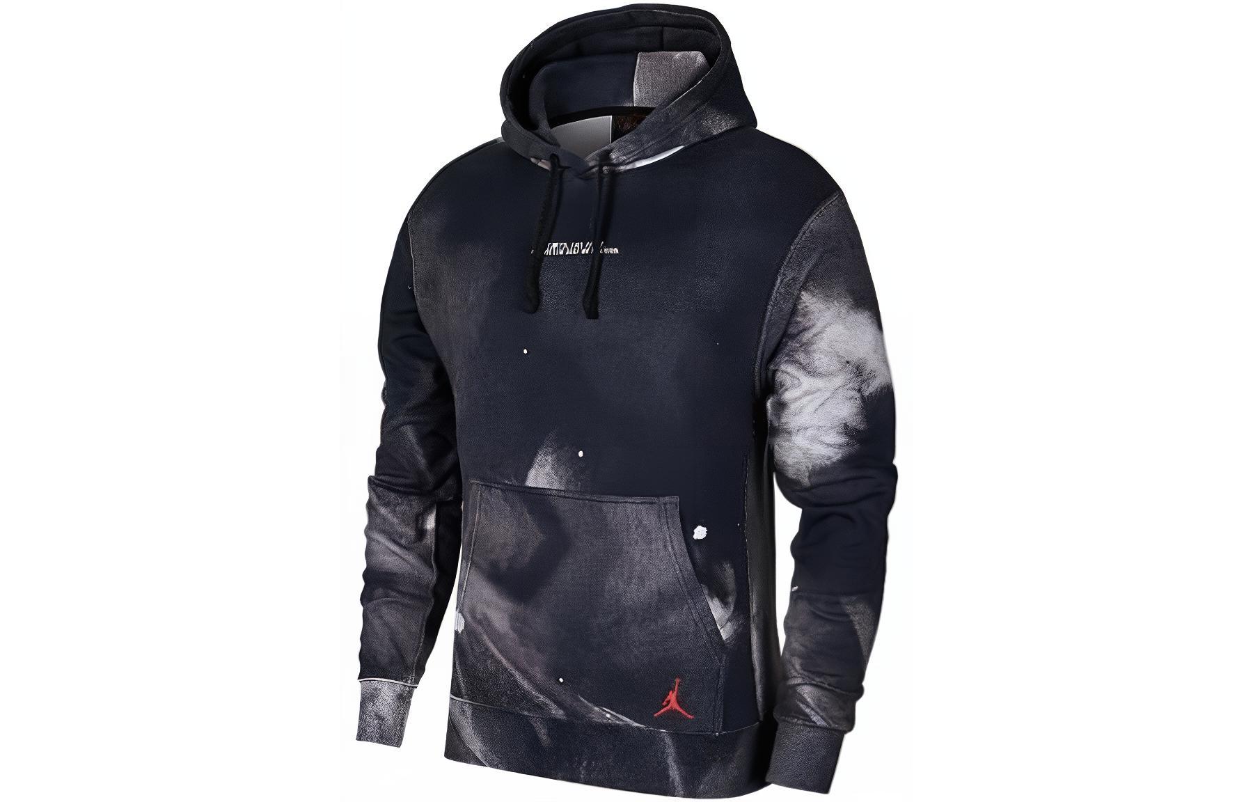 Jordan Fearless Tie-Dye Distressed Logo Pullover Hoodie Deep Blue CT6171-010 圖 2