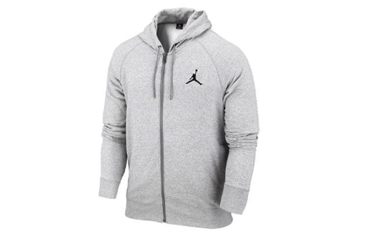 Jordan Fleece-Lined Basketball Hoodie Jacket for Men - Gray 845861-063