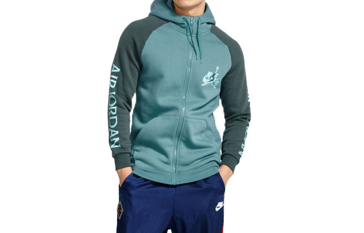 Jordan Fleece-Lined Hooded Jacket Blue Gray CK2224-364