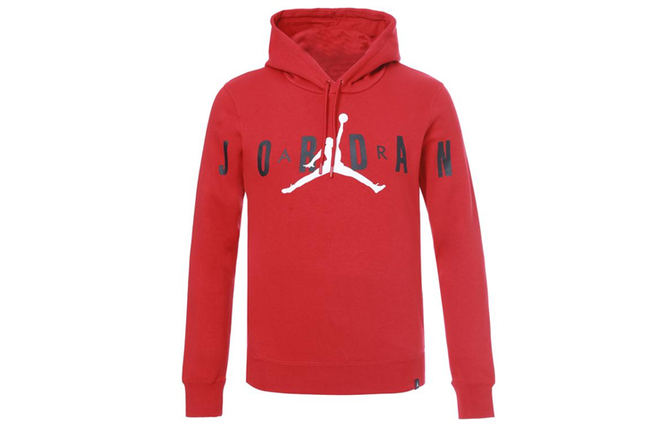 Jordan Fleece-Lined Pullover Hoodie Red American Style Sweatshirt 834372-687