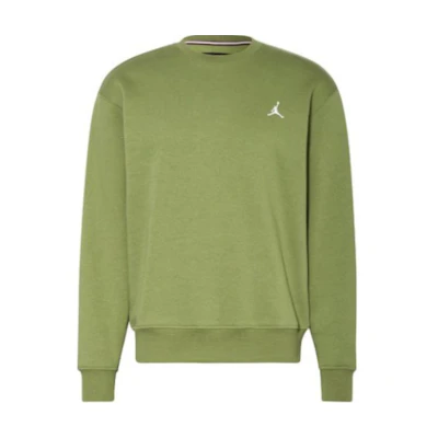 Jordan Fleece Crew-Neck Sweatshirt Green Long-Sleeve Pullover FJ7776-340
