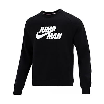 Jordan Fleece Crewneck Sweatshirt Black Winter Casual Pullover DJ0241-010