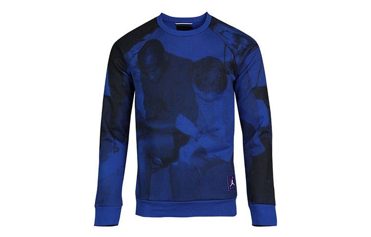 Jordan Fleece Graphic Crewneck Sweatshirt Blue BQ1384-423