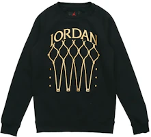 Jordan Fleece Logo Crewneck Sweatshirt Black BQ5746-010 Jordan Fleece Logo Crewneck Sweatshirt Black BQ5746-010
