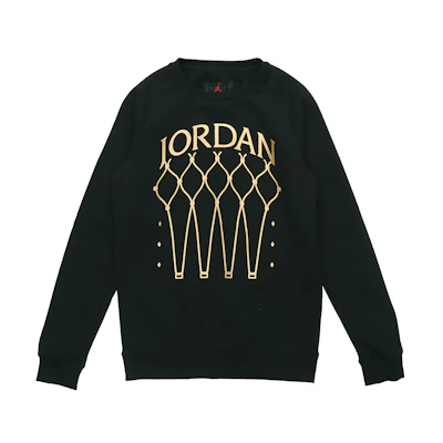 Jordan Fleece Logo Crewneck Sweatshirt Black BQ5746-010