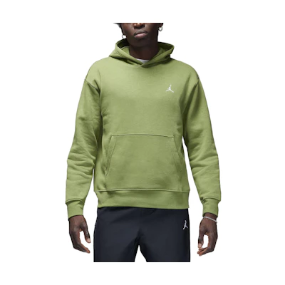 Jordan Fleece Logo Print Green Hoodie Long Sleeve Sweatshirt FJ7774-340