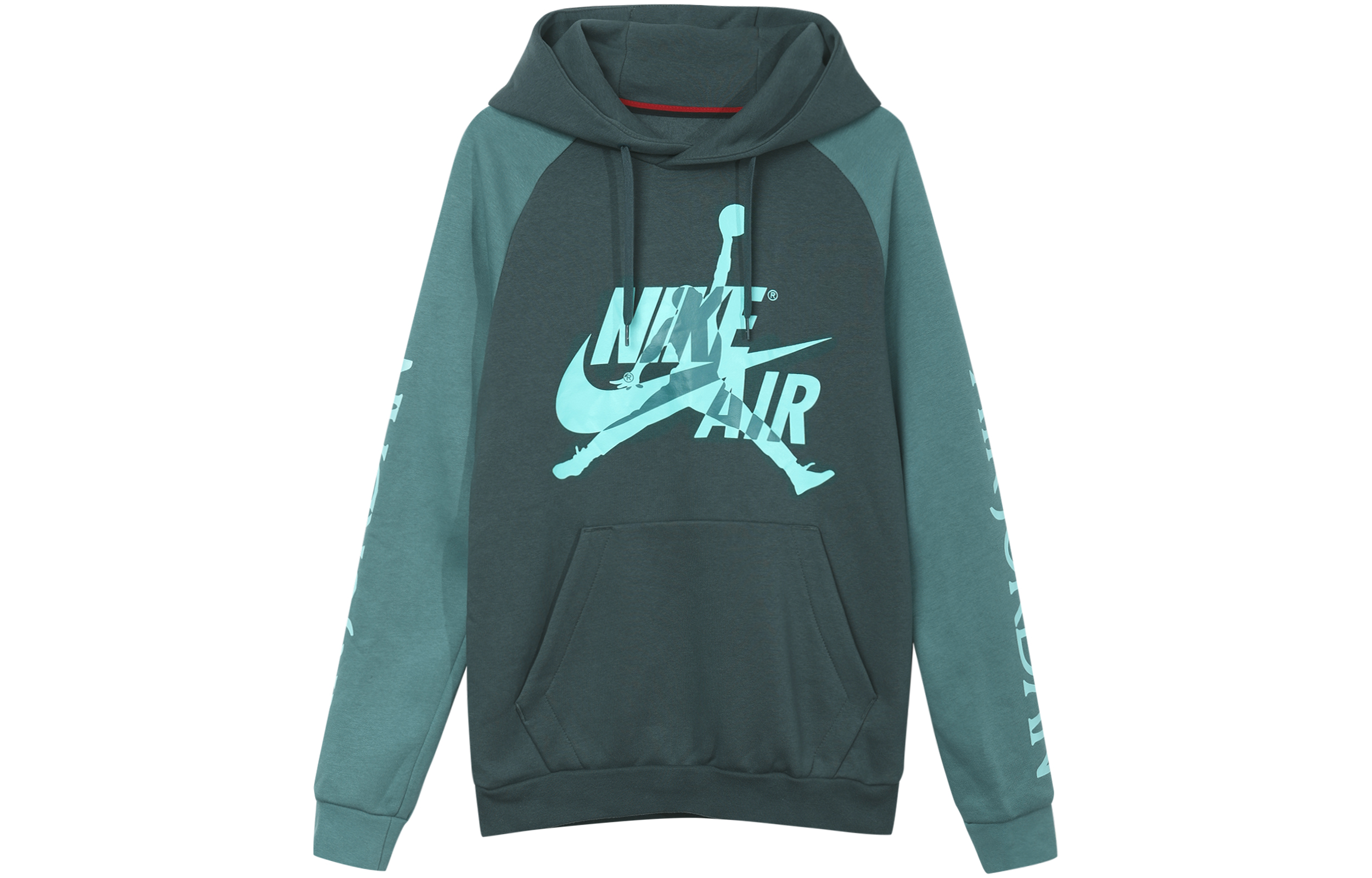Jordan Fleece Pullover Hoodie Black Green BV6011-303