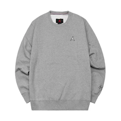 Jordan Fleece Pullover Sweatshirt Winter Grey Casual Embroidered Top DN7957-091