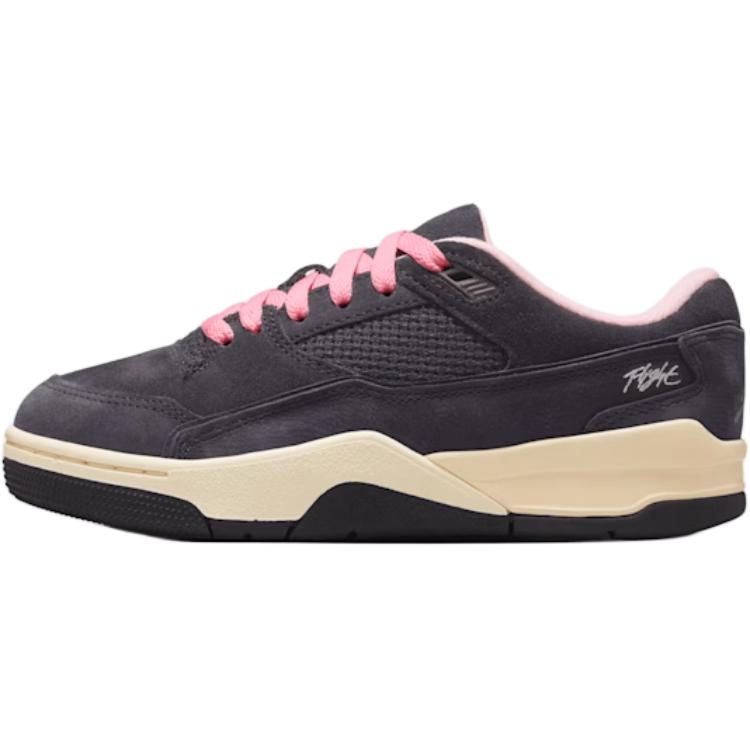 (Youth) Jordan Flight Court Low Basketball Shoes Brown/Pink Fashion Comfort HF3333-012