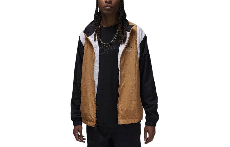 Jordan Flight Essentials Embroidered Patchwork Jacket Light Brown Casualwear FN4621-231
