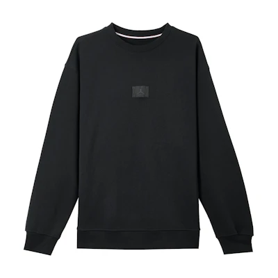 Jordan Flight Fleece Crewneck Long Sleeve Sweatshirt Black FV7259-010