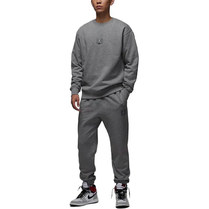 Jordan Flight Fleece Crewneck Pullover Sweatshirt Carbon Grey () FV7260-091